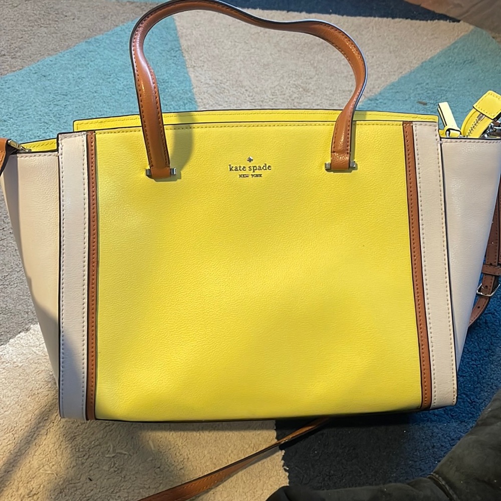 Yellow Kate Spade tote bag